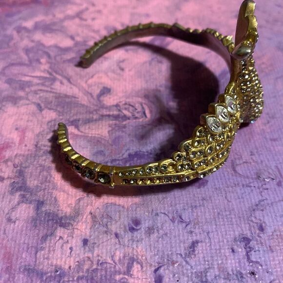 J. Crew Rhinestone Sparrow Gold Toned Bracelet - Picture 6 of 8